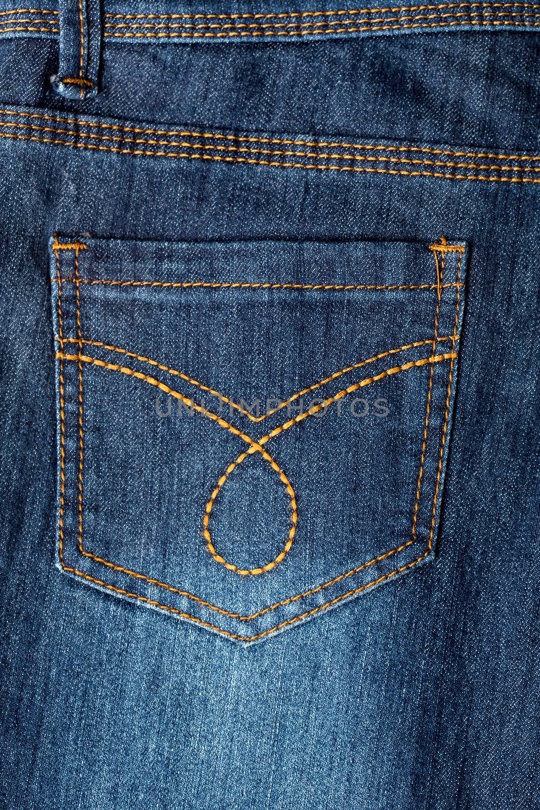 Jeans texture with seam by stockyimages