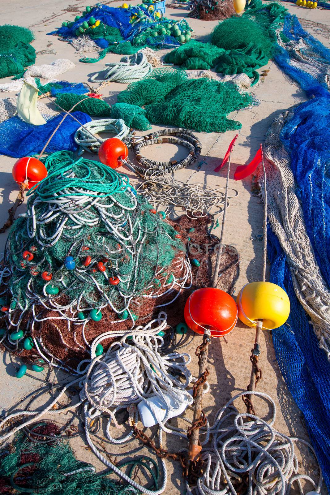 Formentera Balearic Islands fishing tackle nets longliner by lunamarina