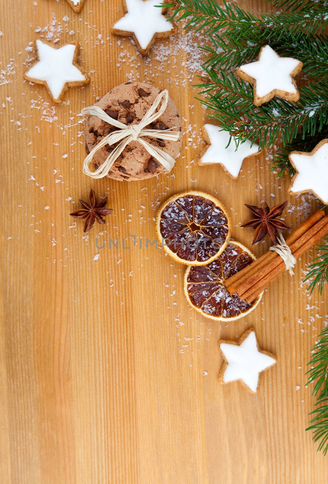 Christmas cookies with festive decoration