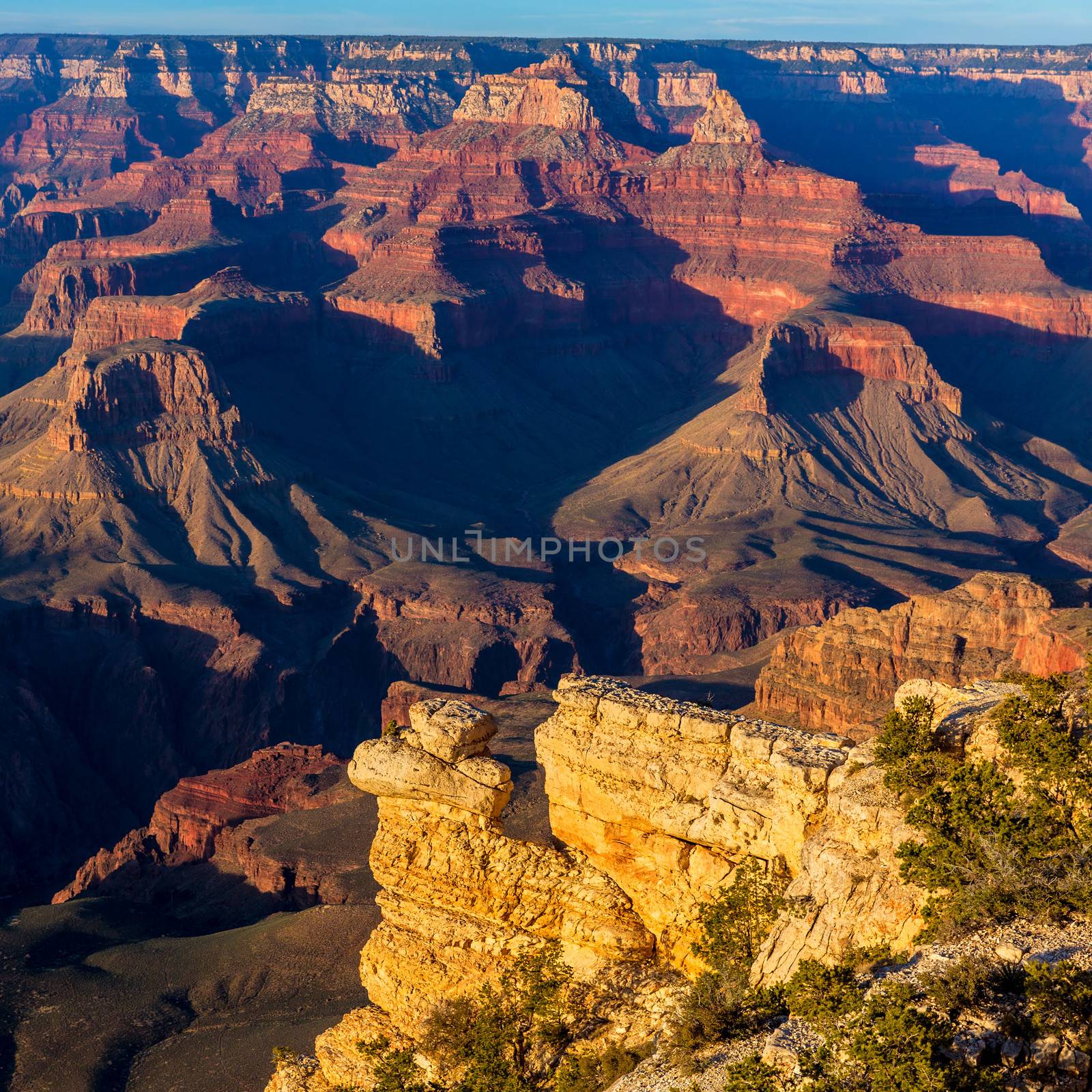 Arizona sunset Grand Canyon National Park Yavapai Point USA