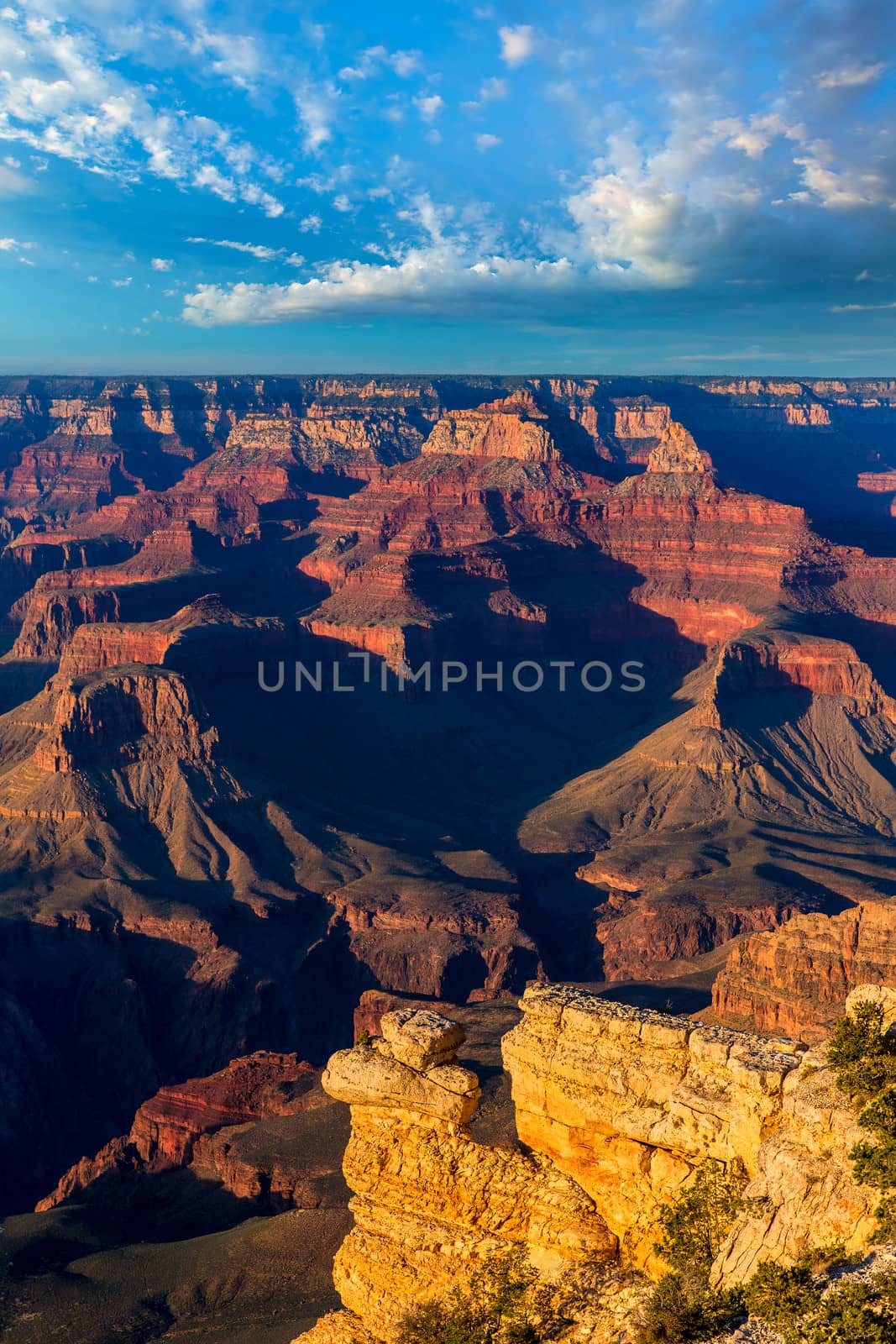 Arizona sunset Grand Canyon National Park Yavapai Point USA