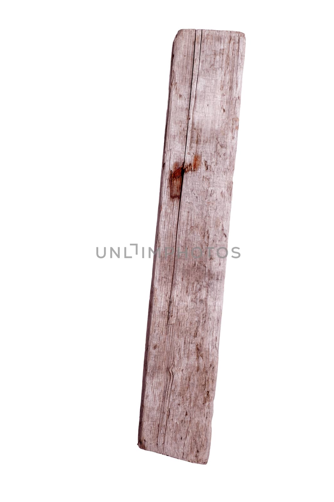 old wooden plank with rusty nail