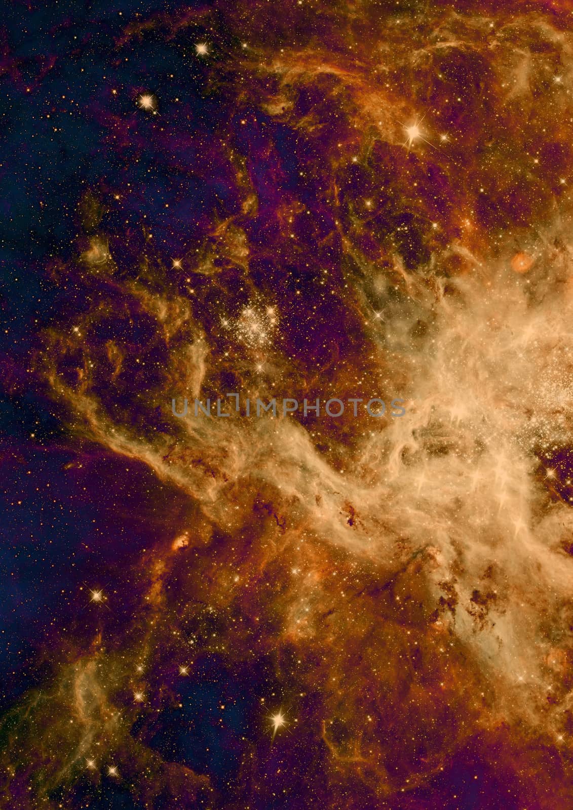 Far being shone nebula and star field against space. "Elements of this image furnished by NASA".