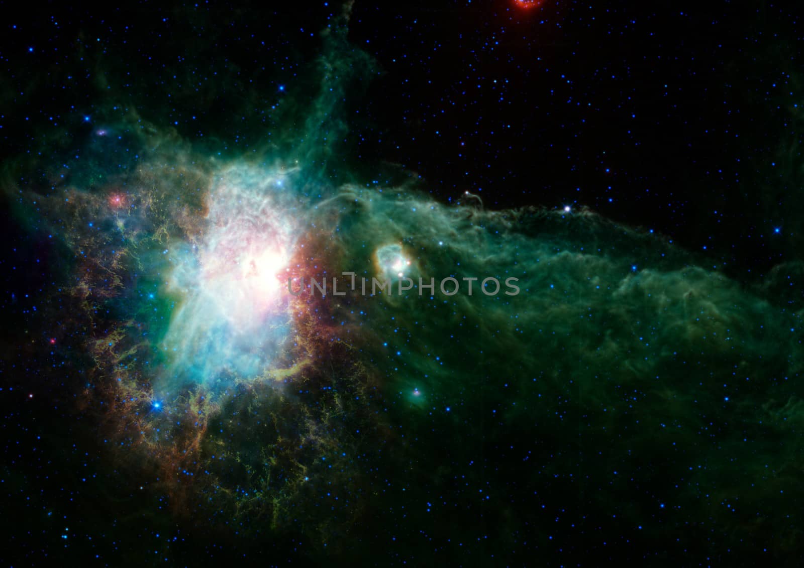 Far being shone nebula and star field against space. "Elements of this image furnished by NASA".