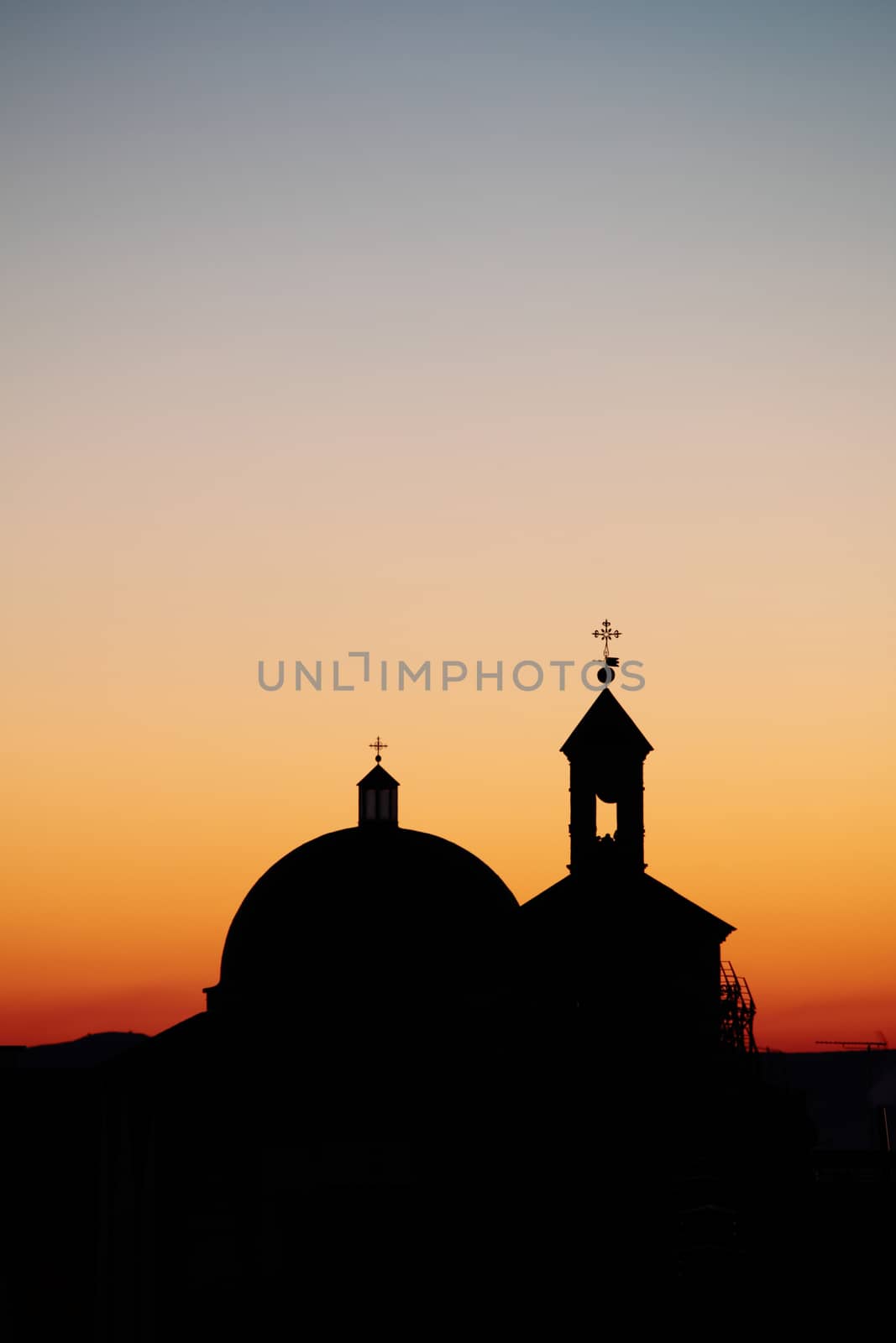 silhouette of a church by erllre