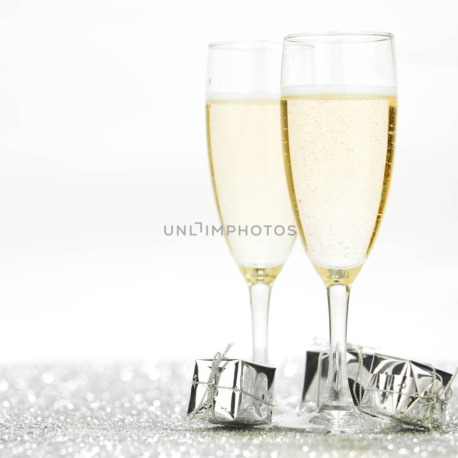 Two champagne flutes by Yellowj