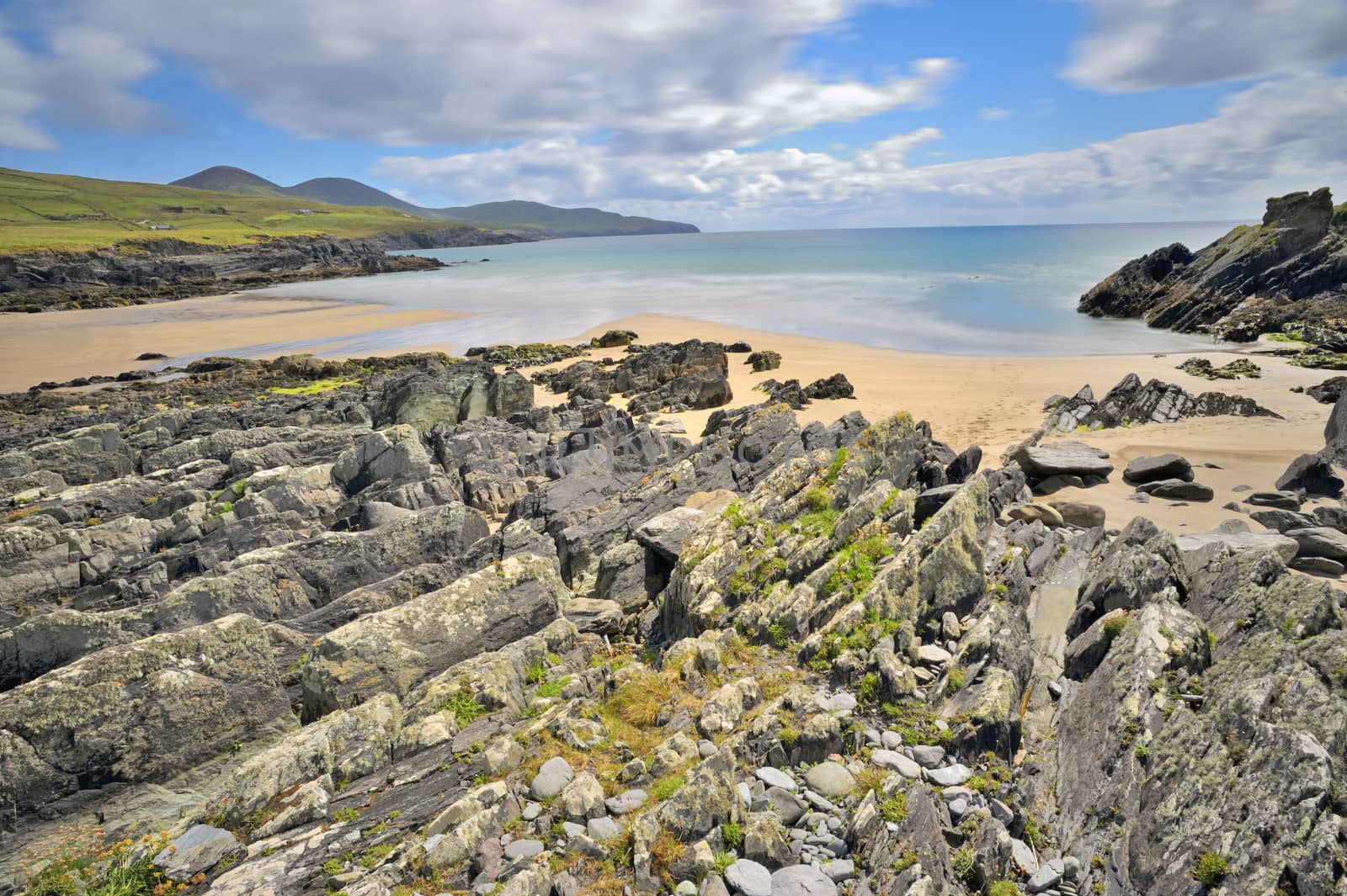 beautiful scenic rural landscape from ireland. horizon landscape