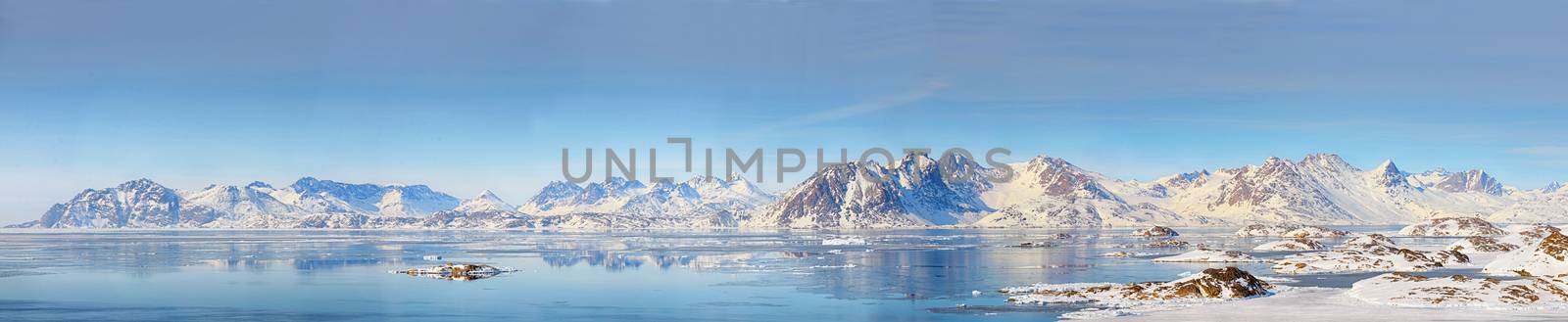 Greenland panorama shoot in spring time