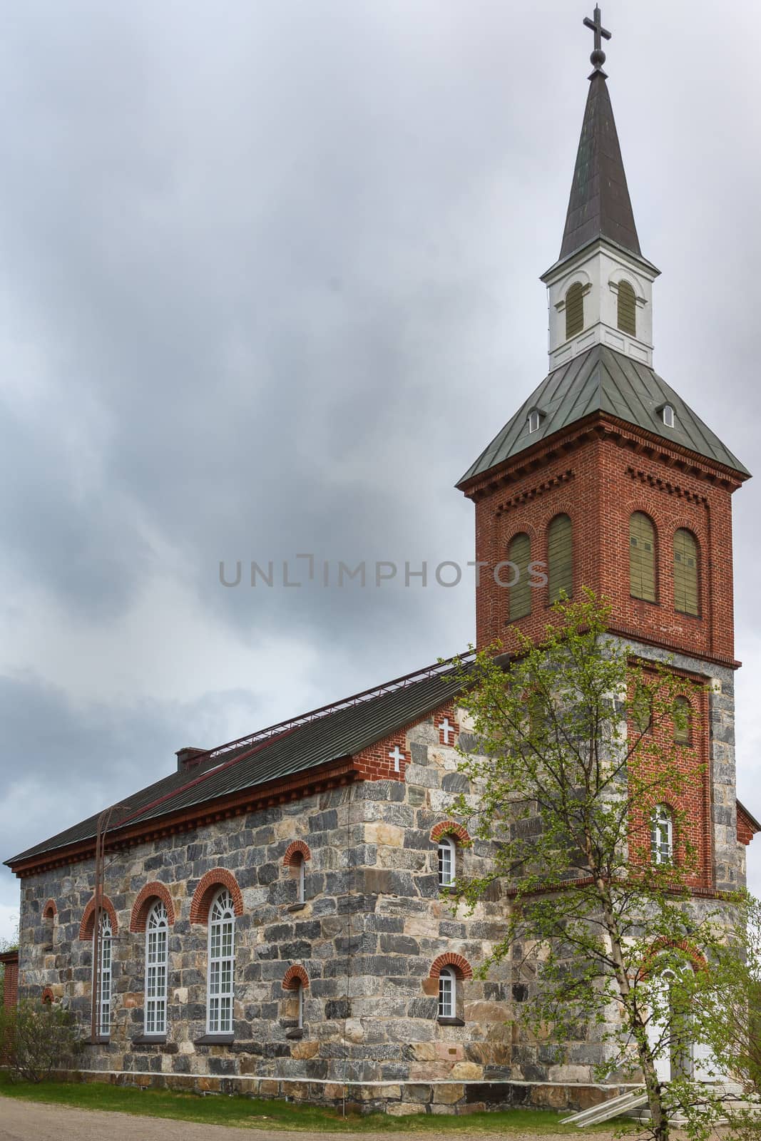 The church of Utsjoki in northern Lapland, Finland. by Claudine