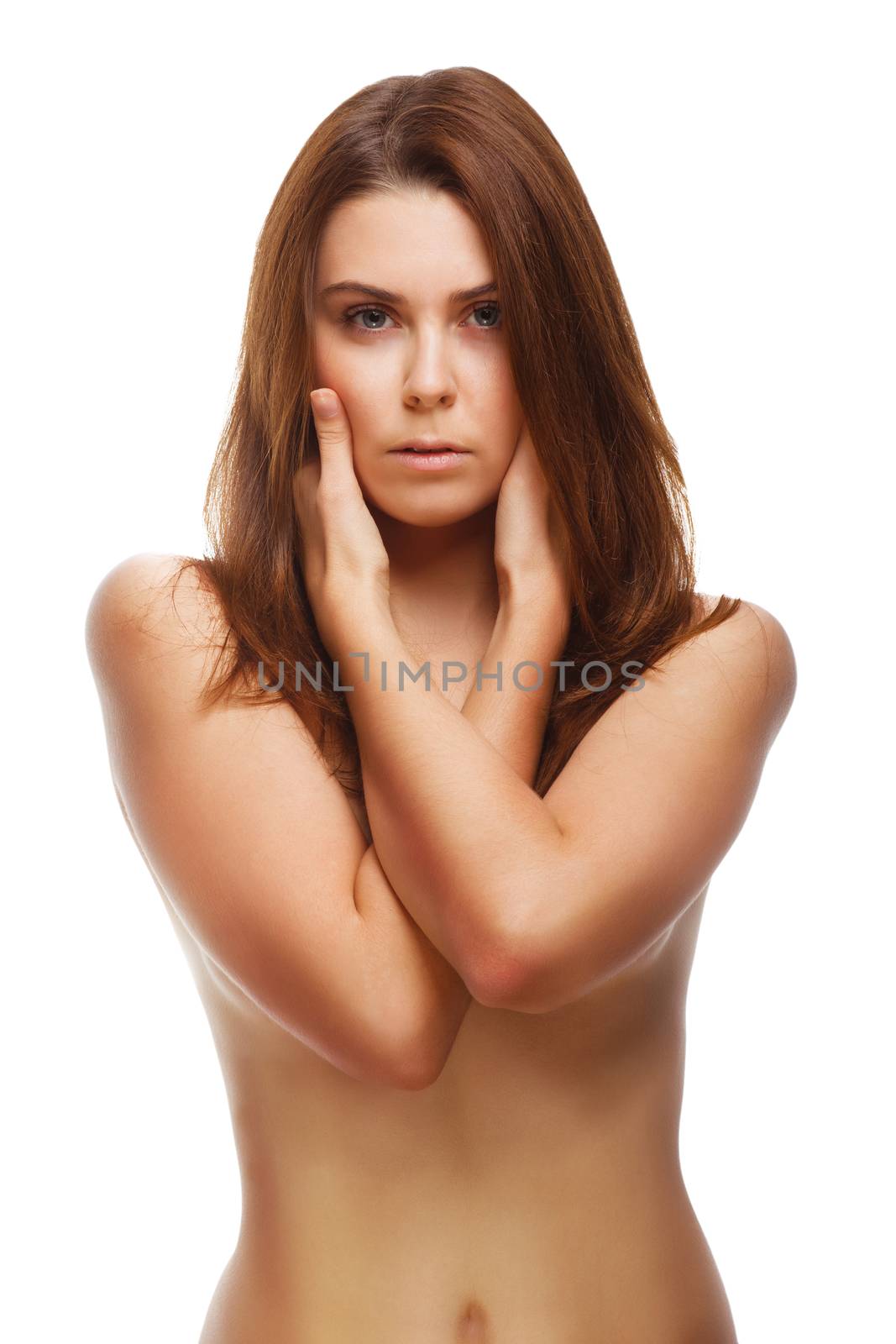 women perfect skin hands eyes isolated by maxximmm