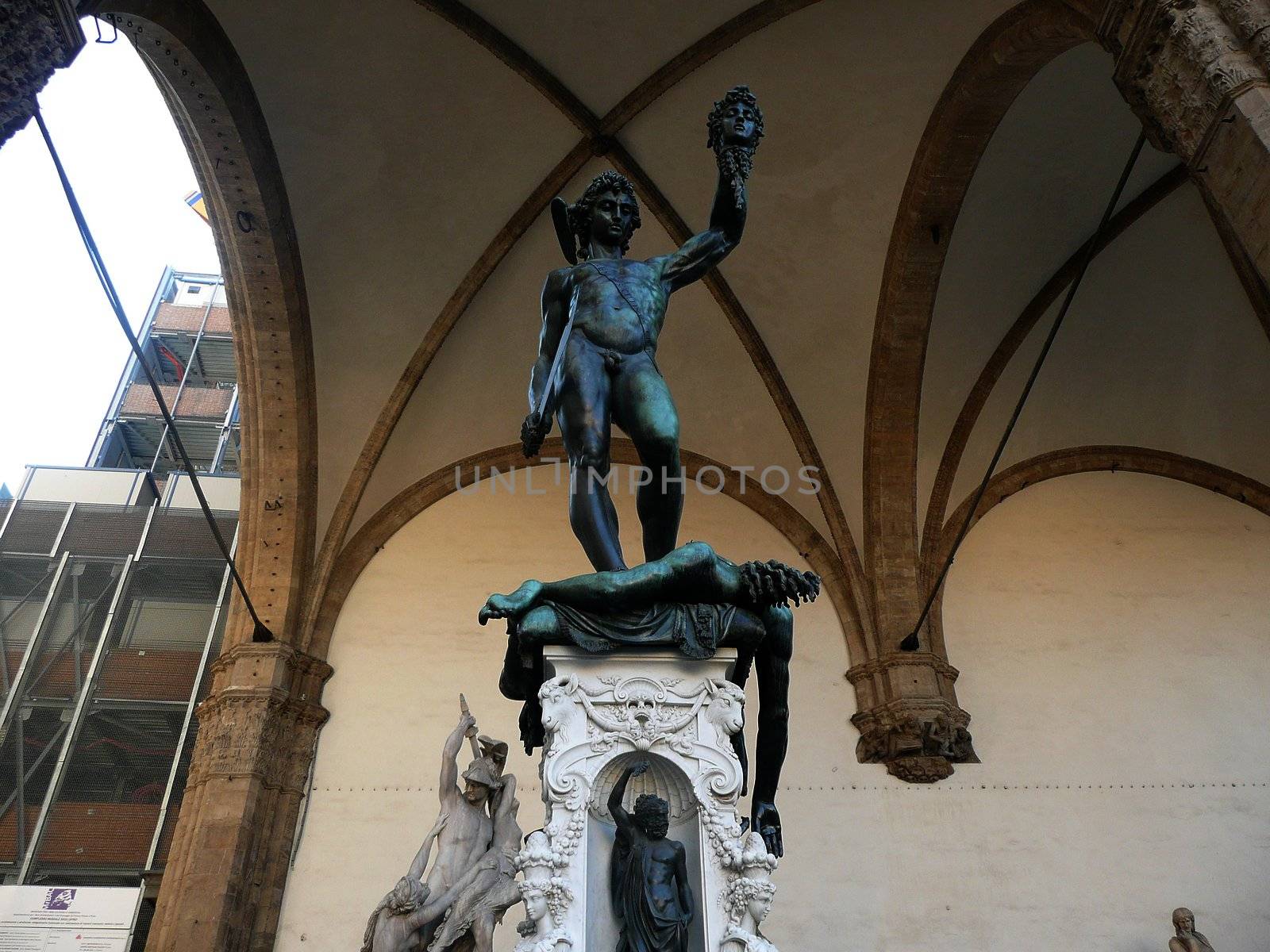 The traditional David and Goliath Statue, Florence, Italy