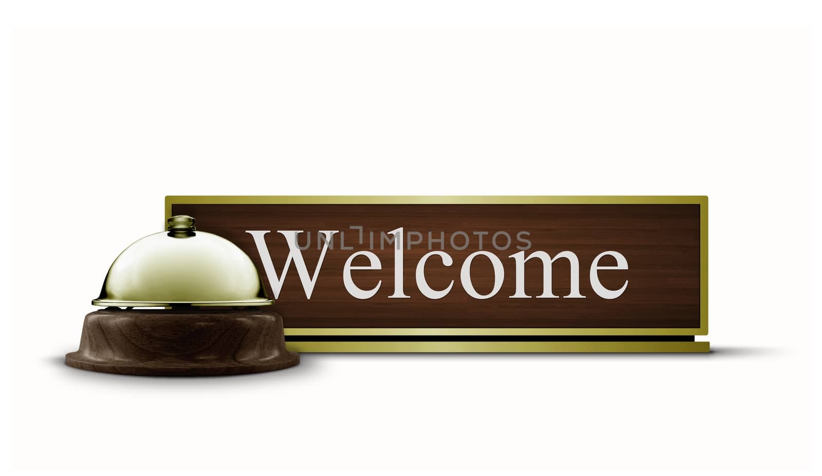 Welcome Desktop Sign and Service Bell by razihusin