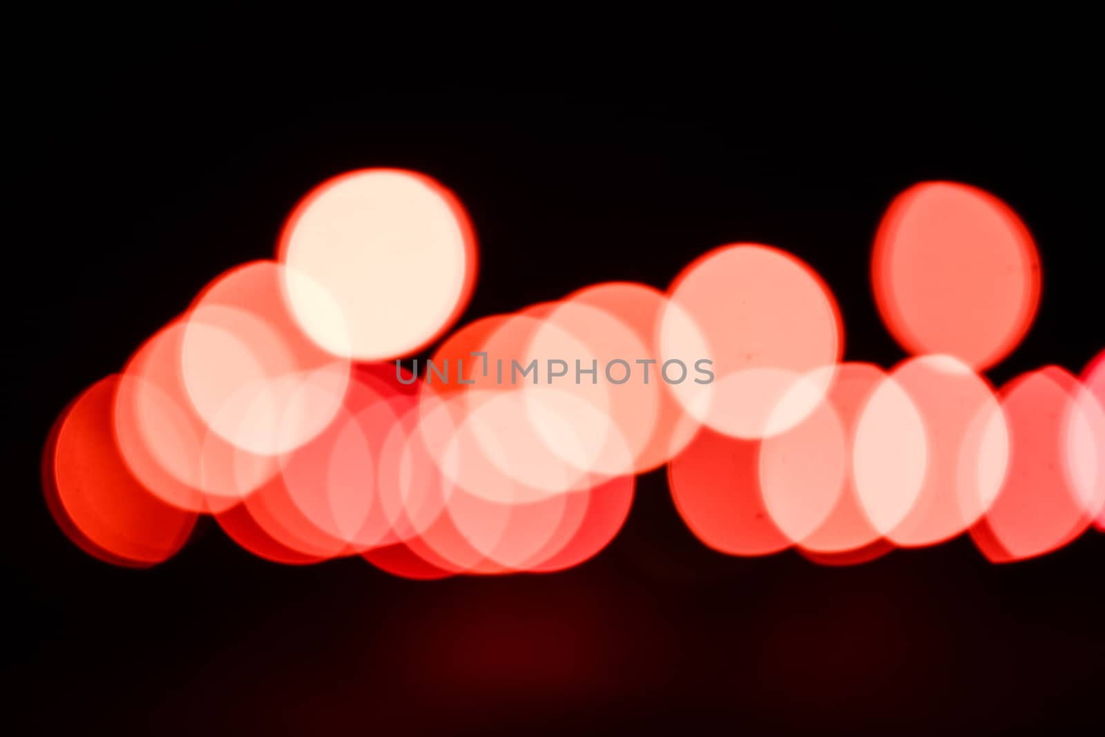 Abstract defocused lights of the night city bokeh background