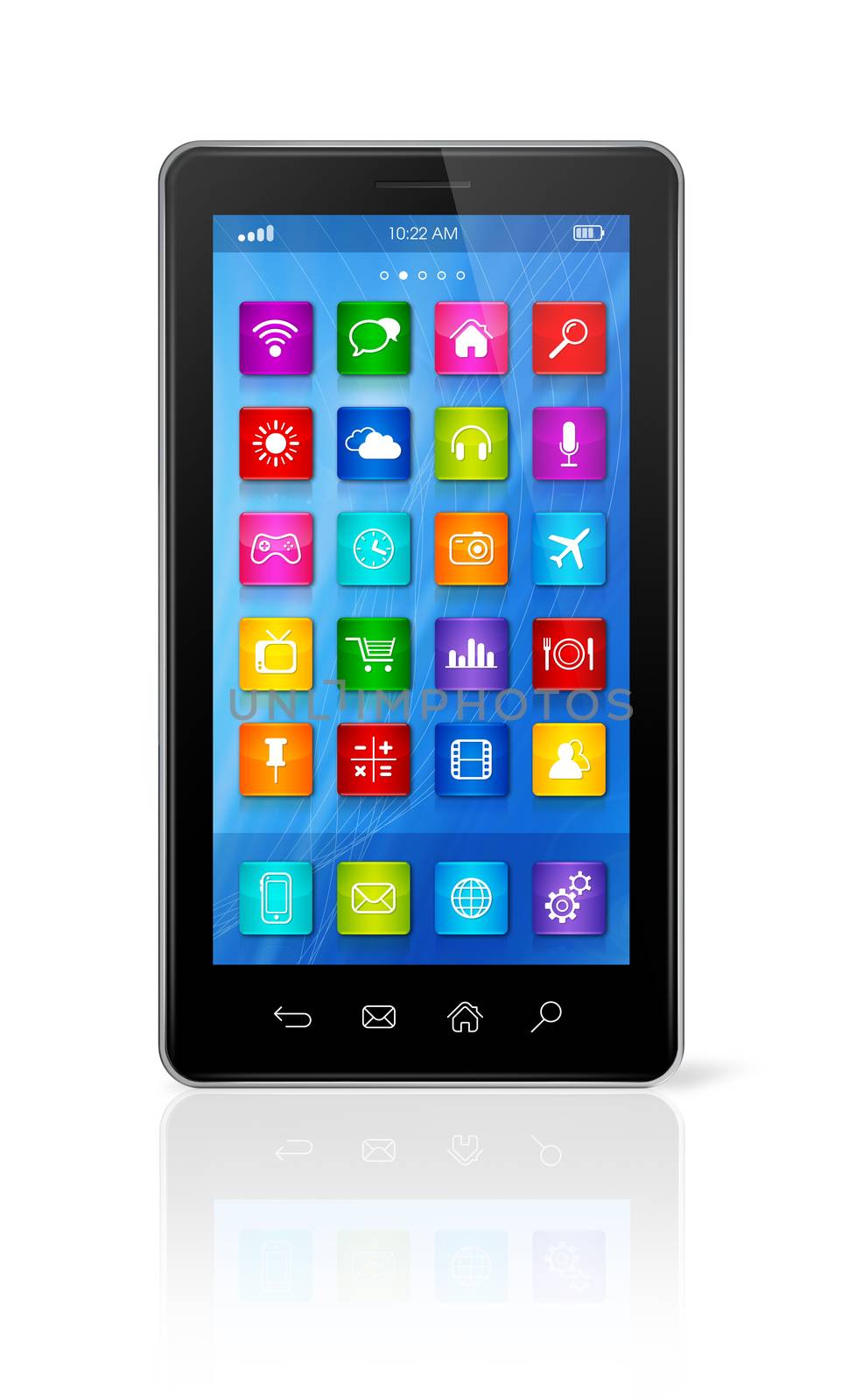 Smartphone Touchscreen HD - apps icons interface by daboost