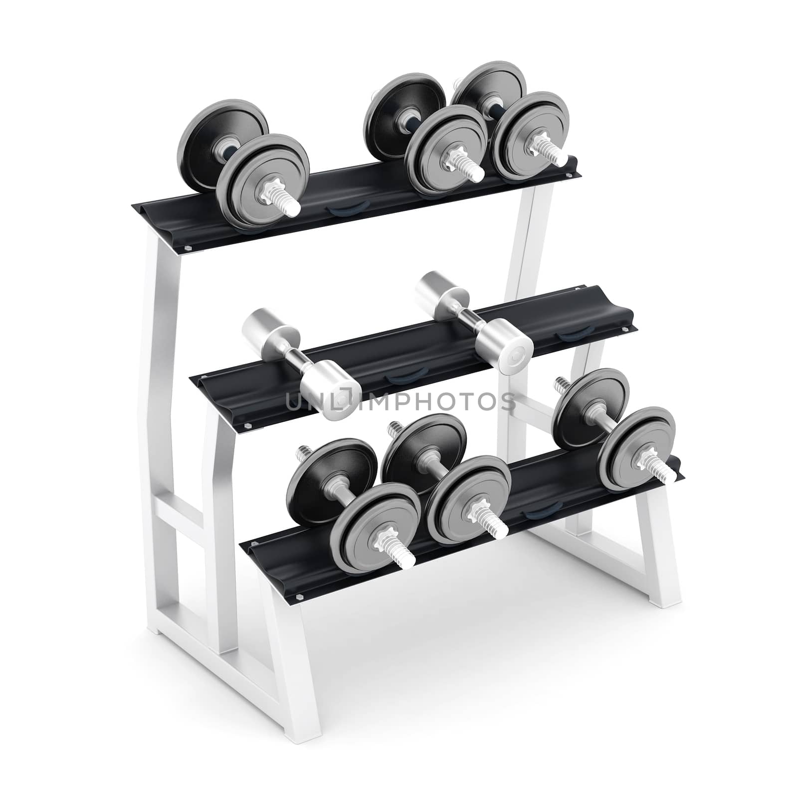 dumbbells fitness on a white background