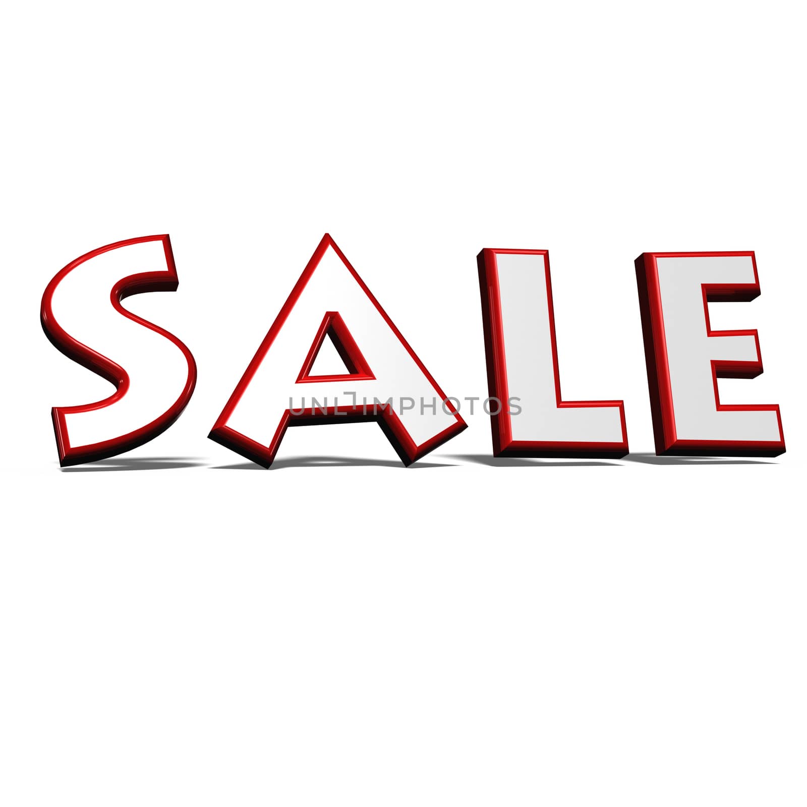 glossy red three-dimensional inscription sale