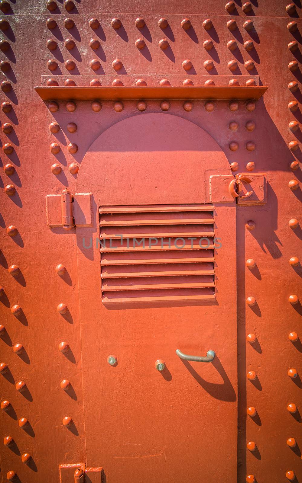 Golden Gate door with nuts texture in San Francisco, California, USA