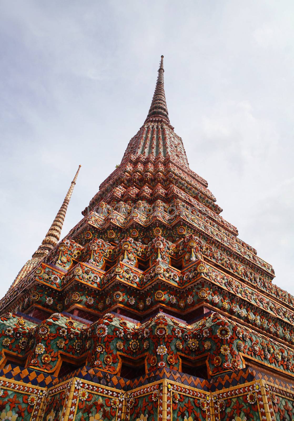 Buddhist temple gable at Thailand by ssuaphoto