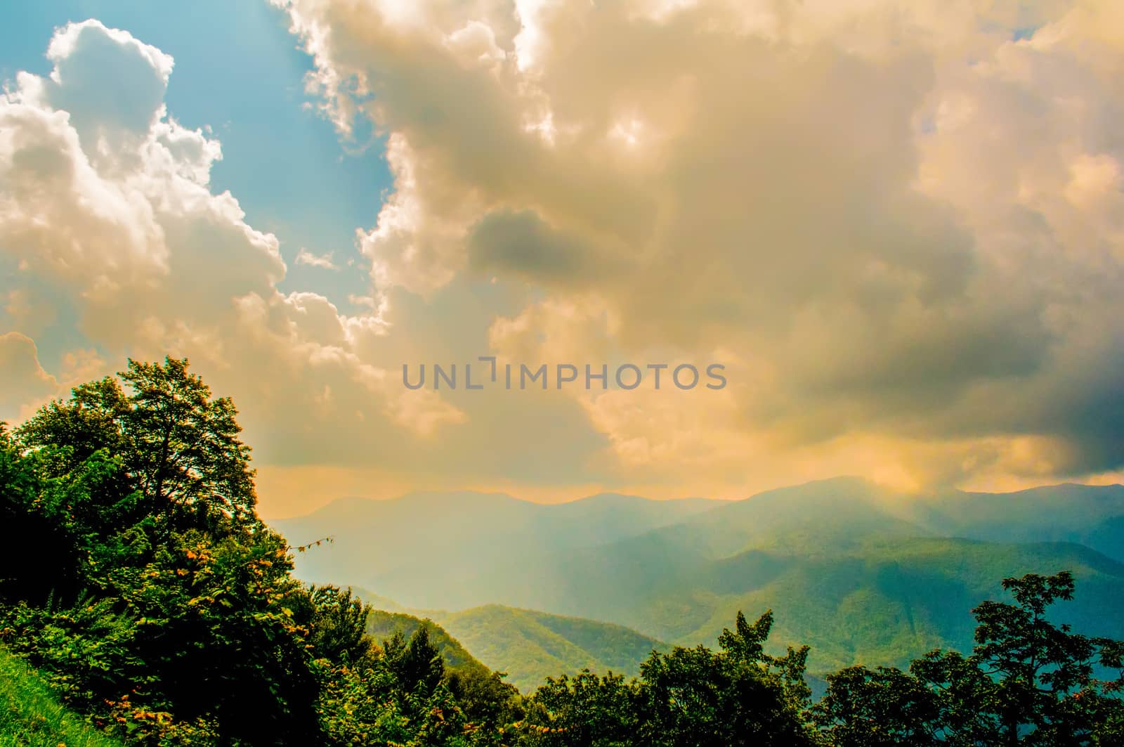 Blue Ridge Parkway Scenic Mountains Overlook by digidreamgrafix