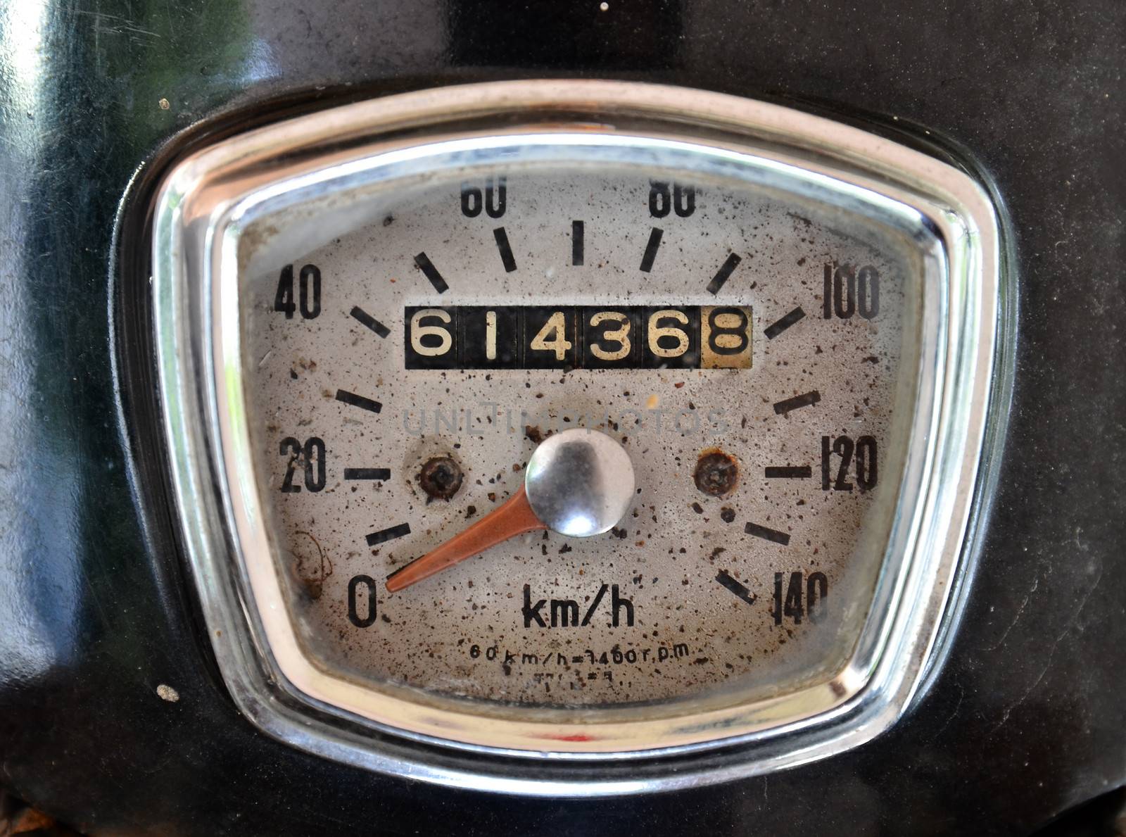 old motorcycle speed meter