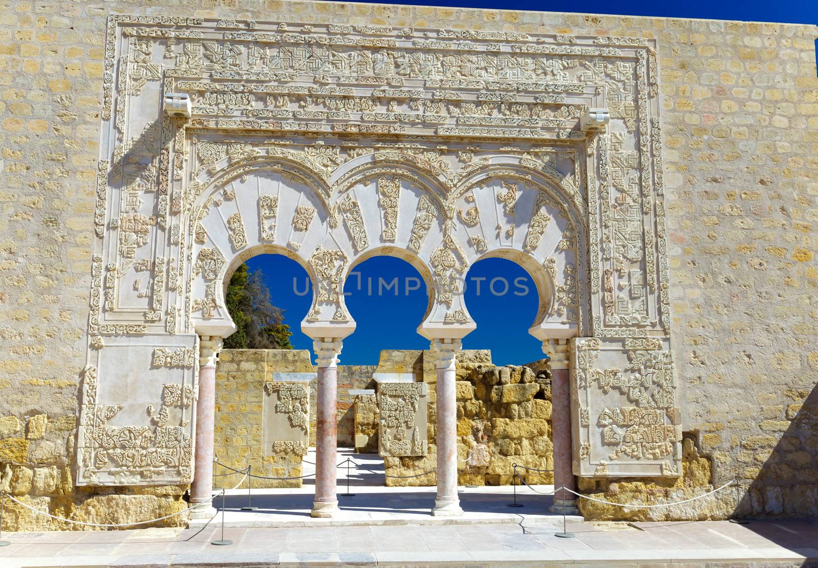 Entrance of Yafar's house, in archeological set of Madinat al-Zahra, Cordoba, Spain