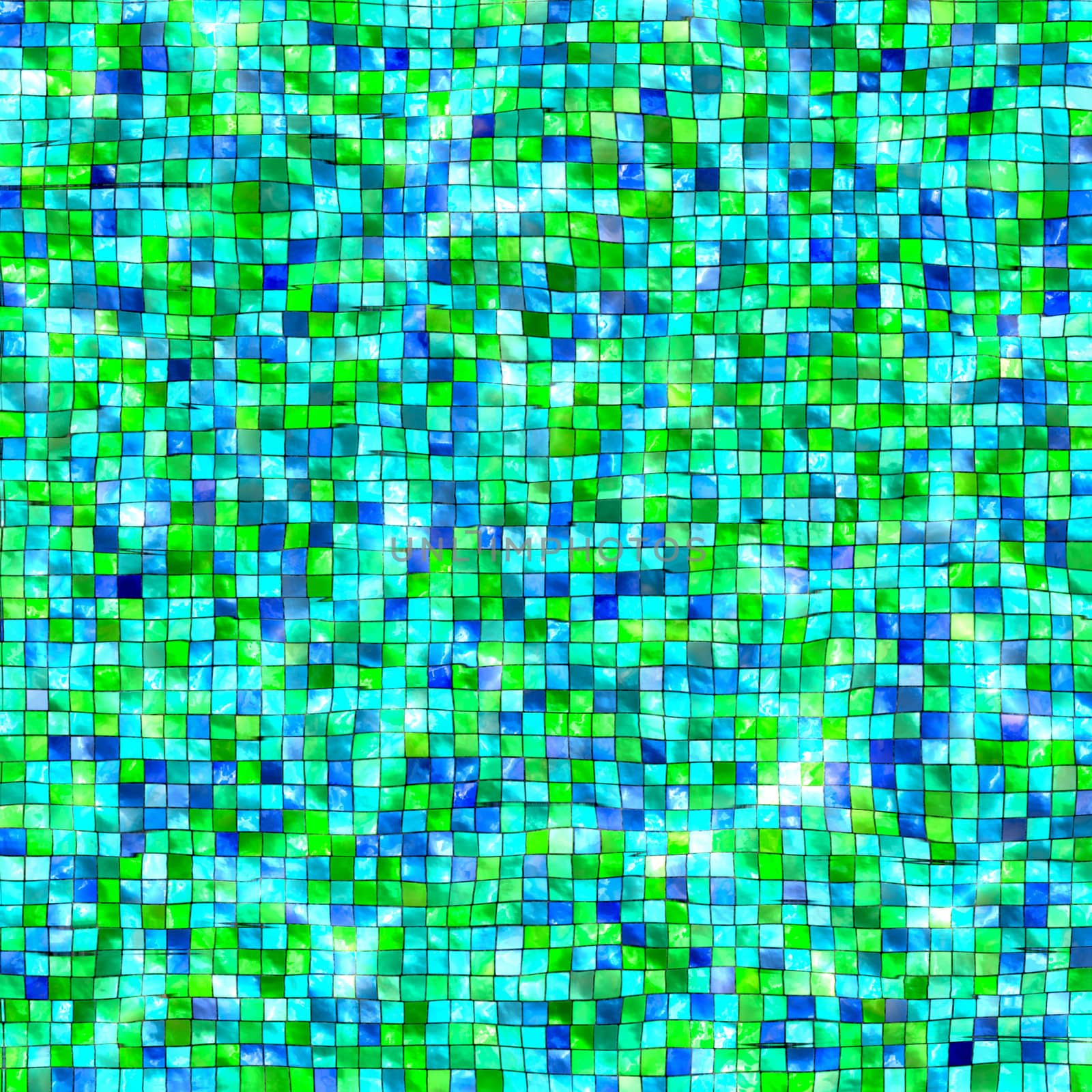 Picture of pool water background with green and blue tiles