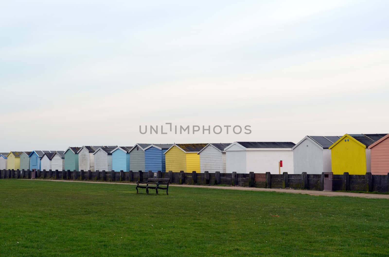 Beach huts in Winter by bunsview