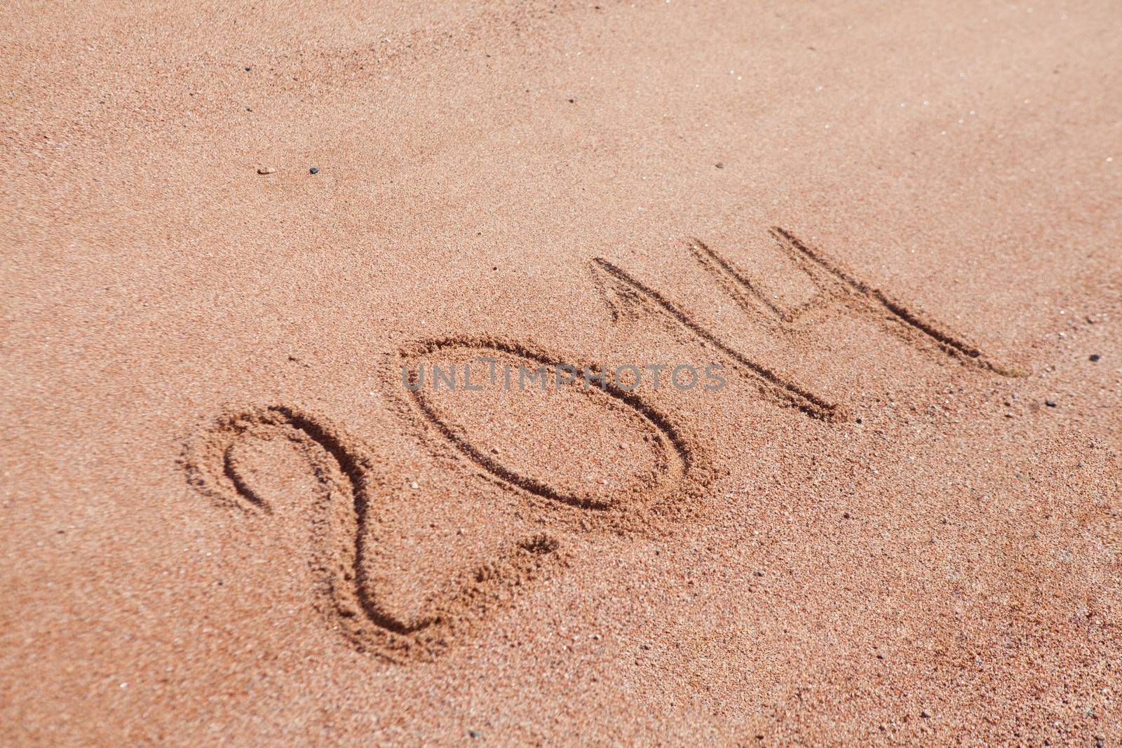 2014 written on the sand