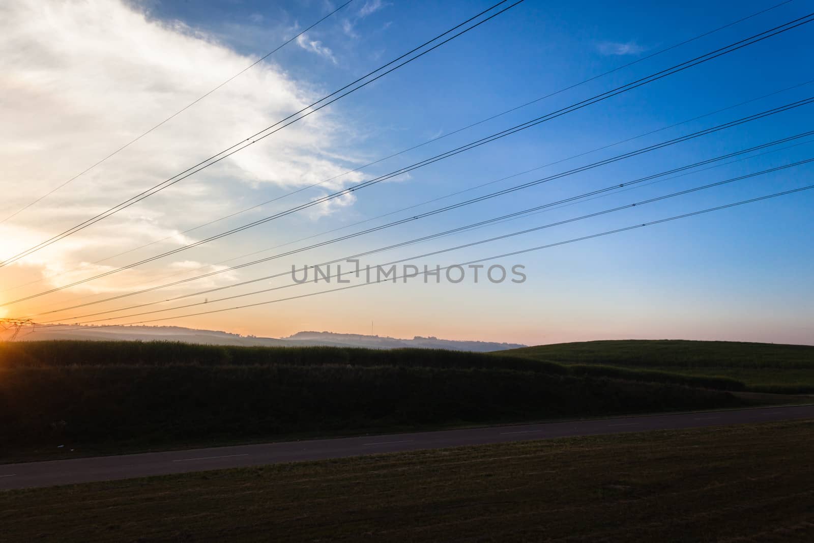 Cables Electricity Blue by ChrisVanLennepPhoto