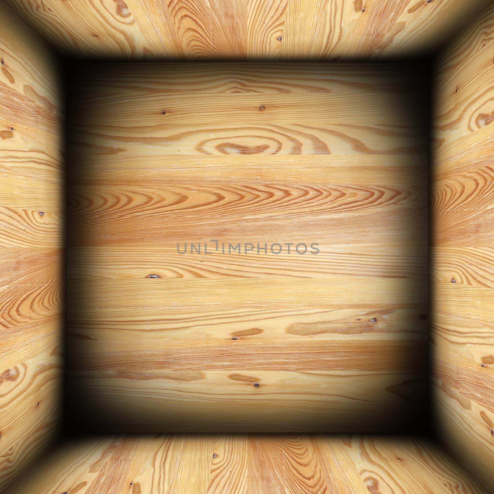 abstract empty wooden box by taviphoto