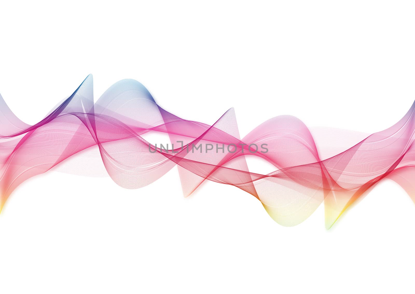 Illustration of Abstract Waves at white background