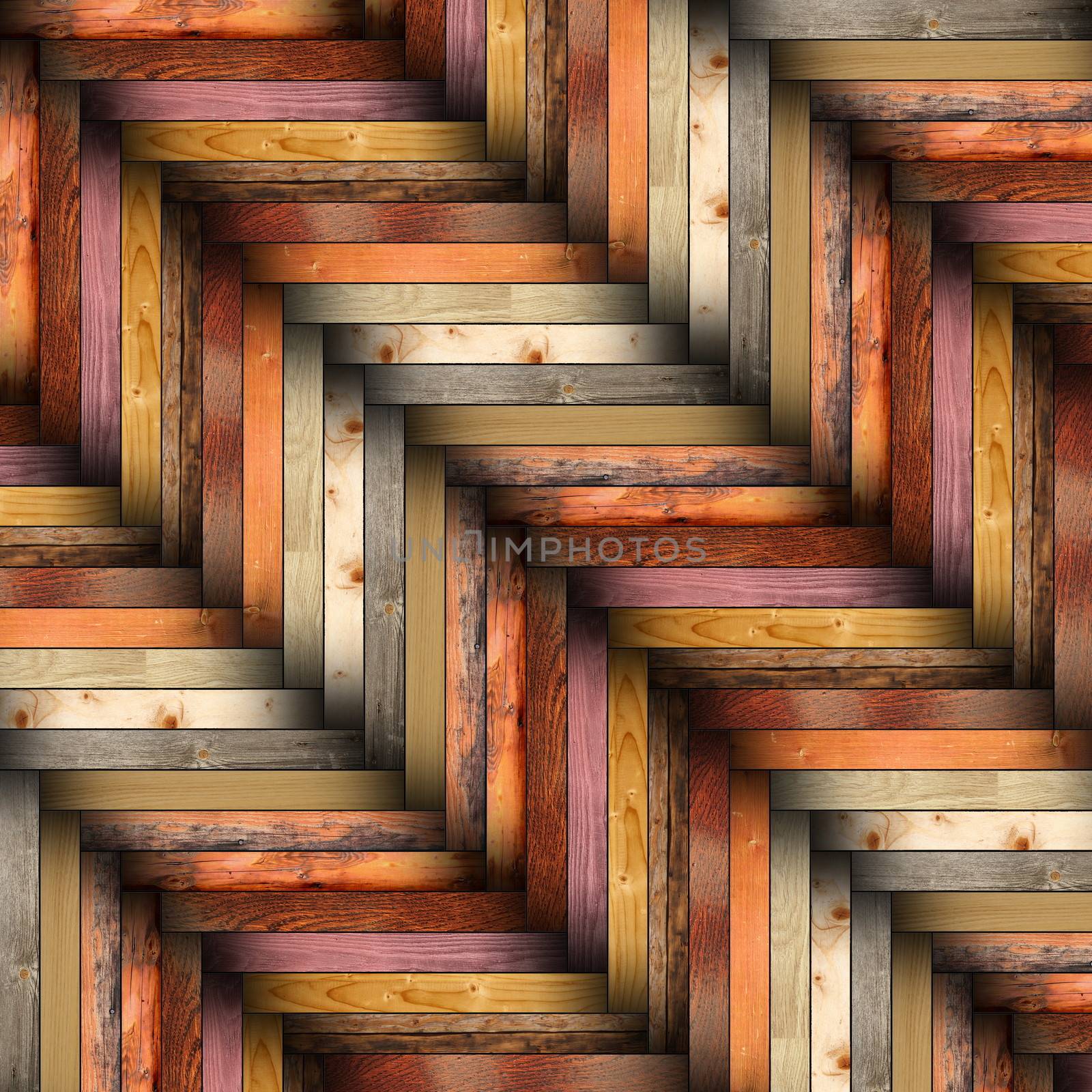 colorful wooden tiles on the floor by taviphoto