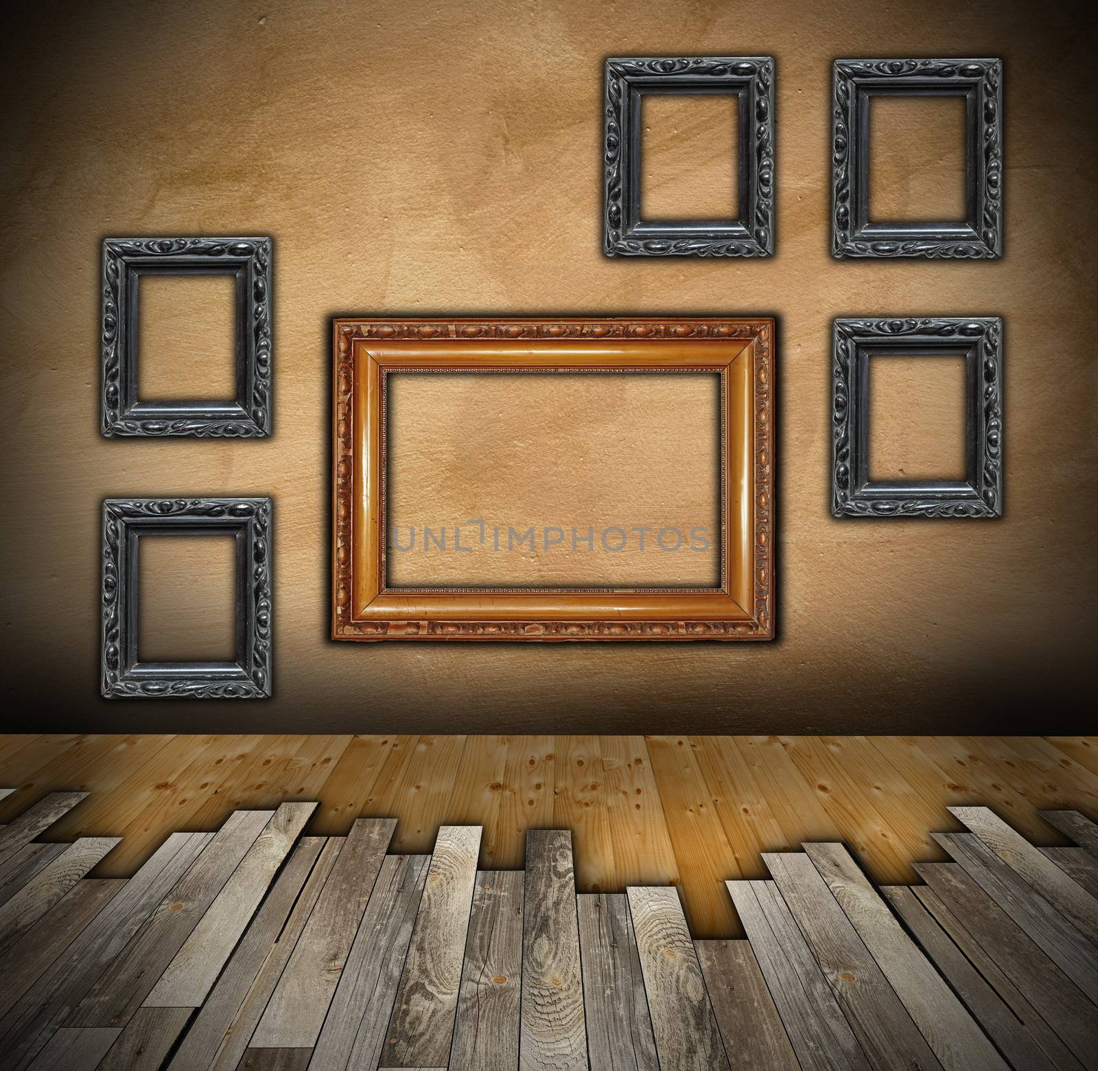 installation of  wooden floor on interior backdrop over old finishing surface