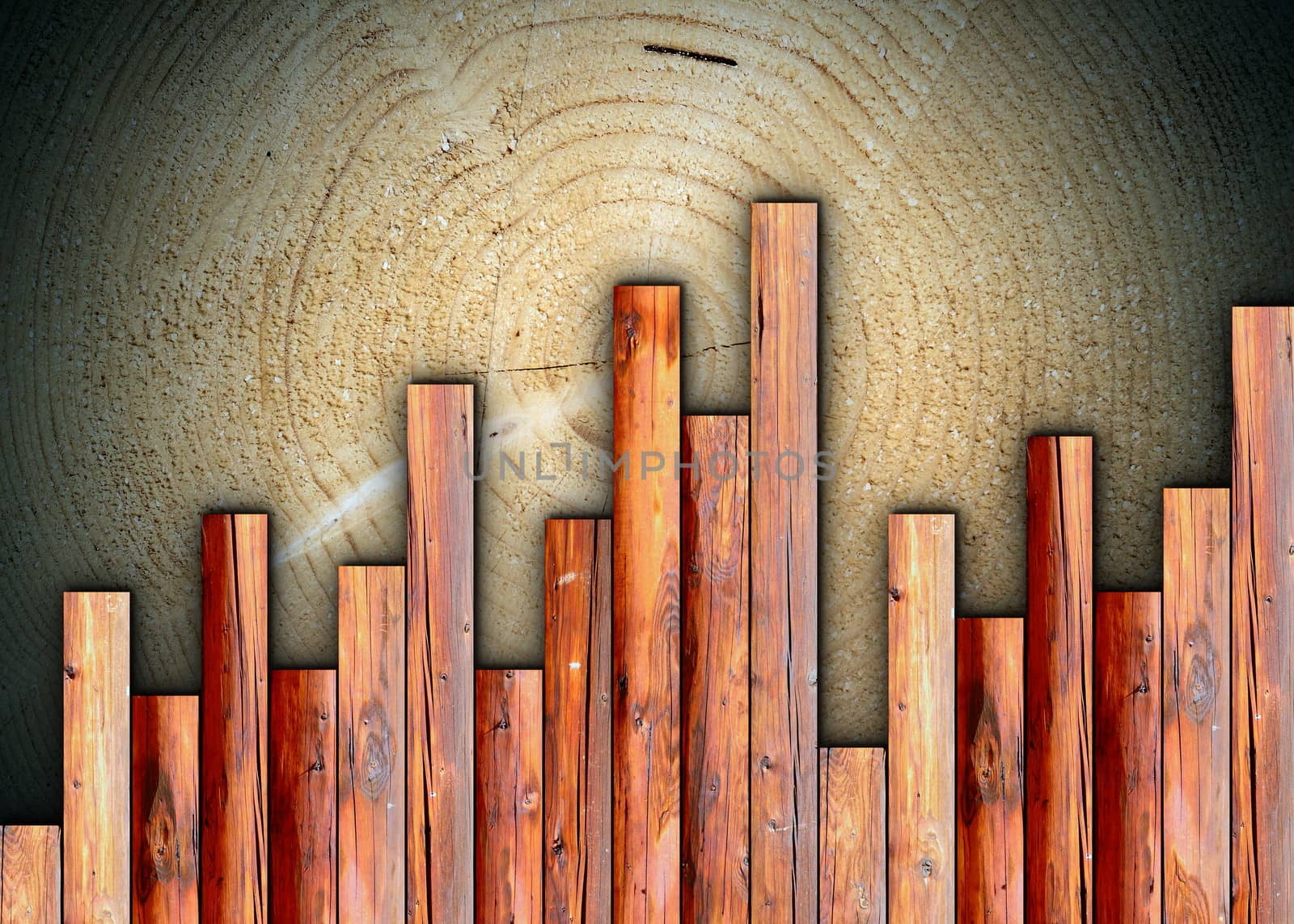 interesting wood floor  finishing montage on old abstract surface