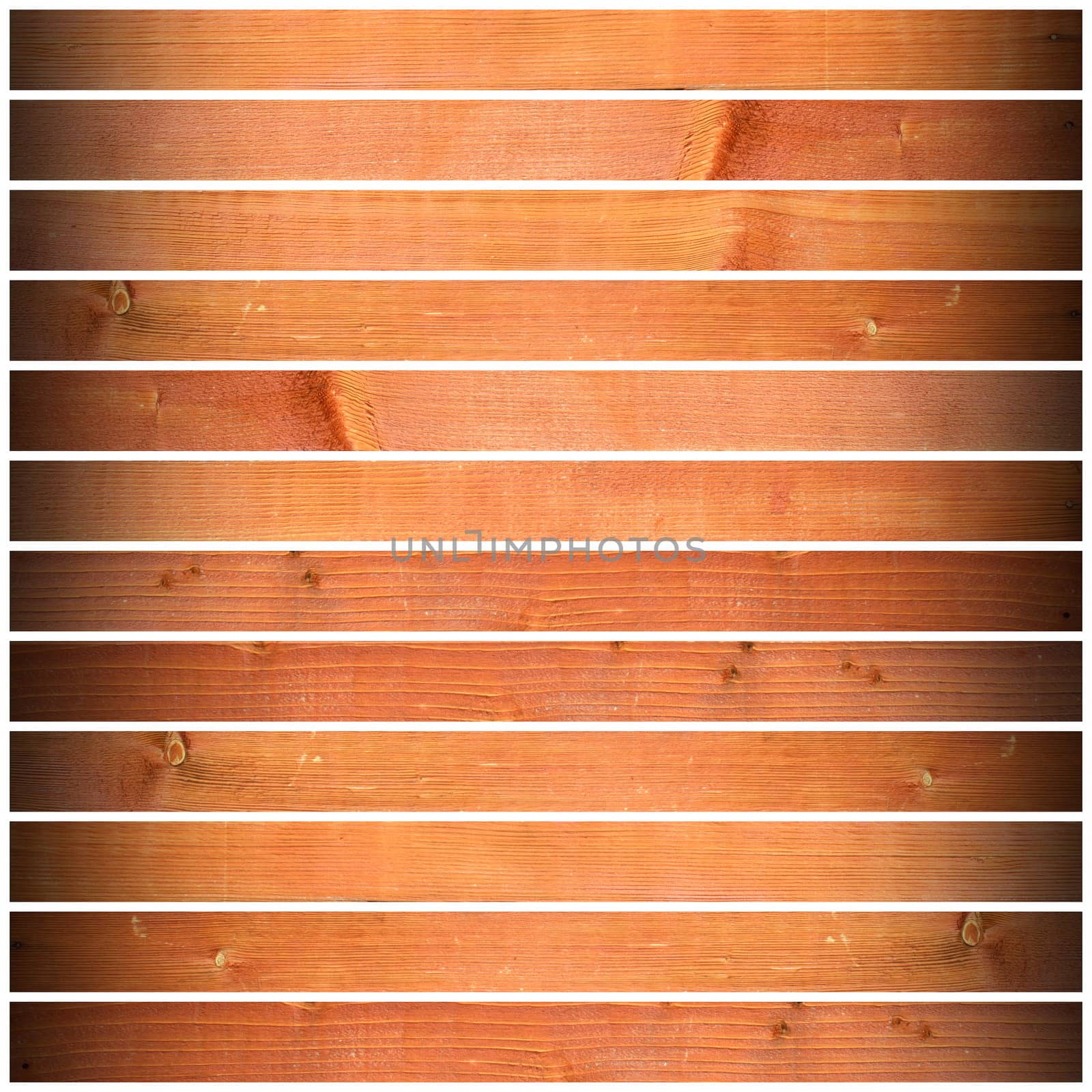 old weathered wood planks with vignette on white background