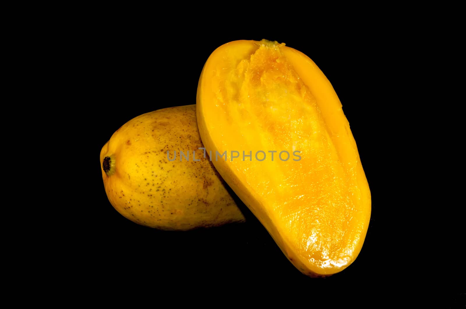 champagne ataulfo mango closeup isolated