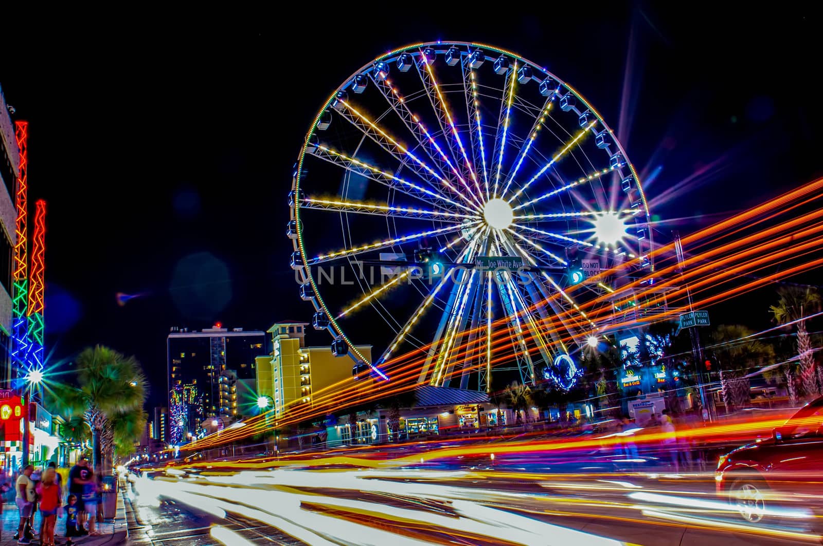 evening scenes on the grand strand at myrtle beach