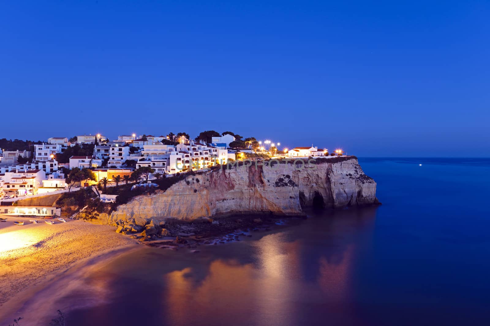 Carvoeiro in the Algarve Portugal at night
