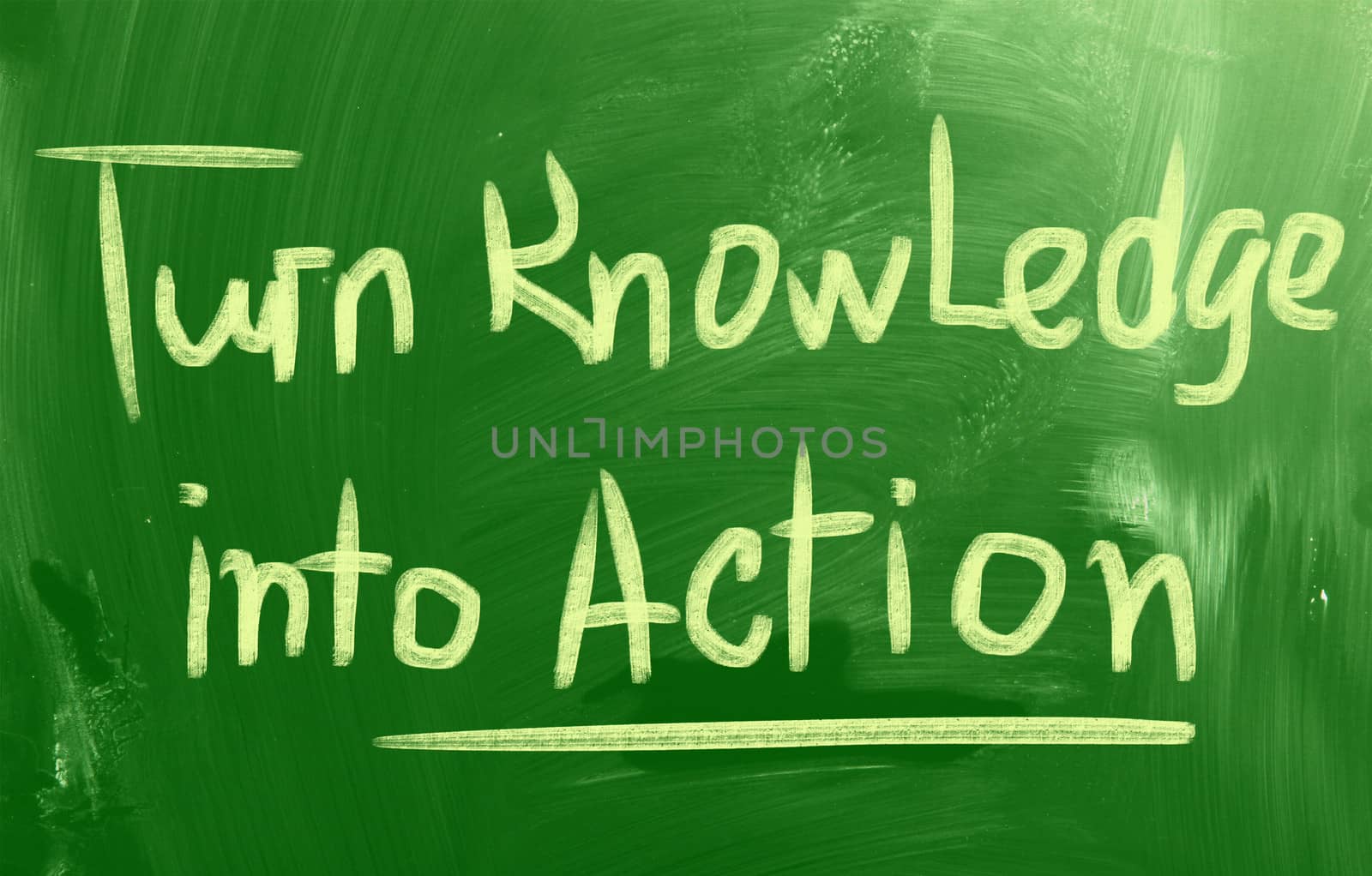Turn Knowledge Into Action Concept