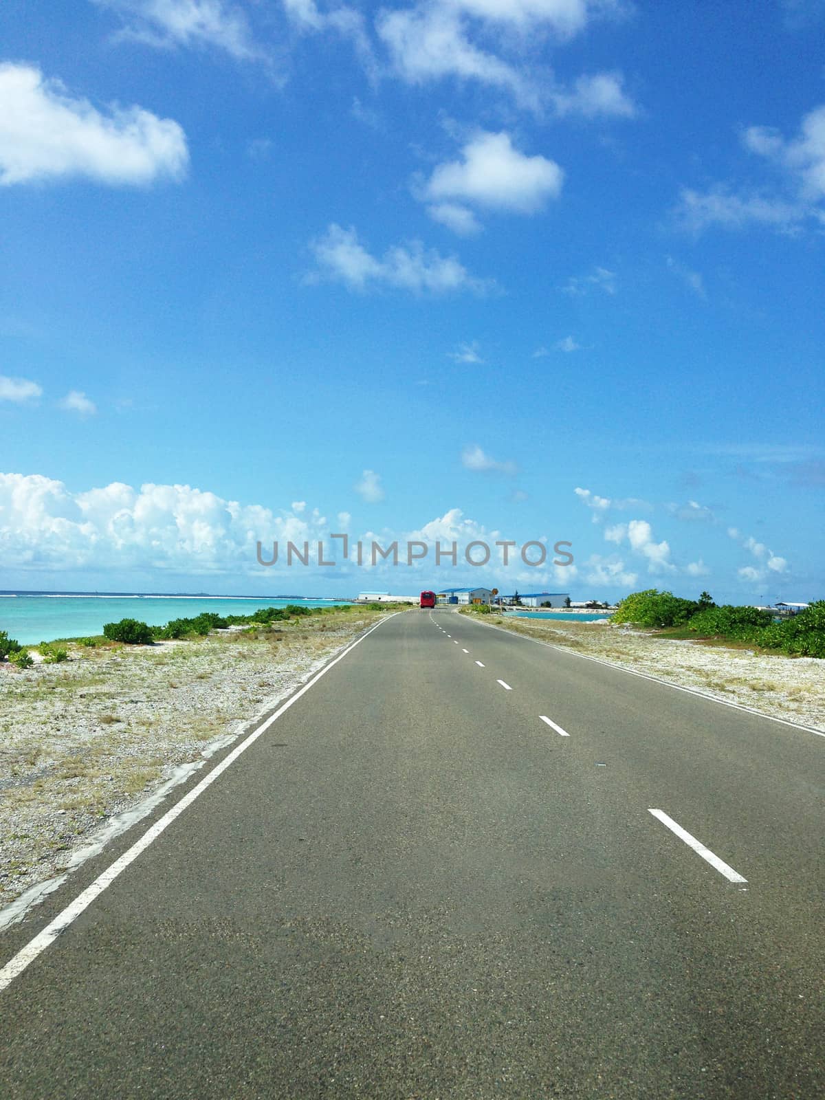 a road on Maldives