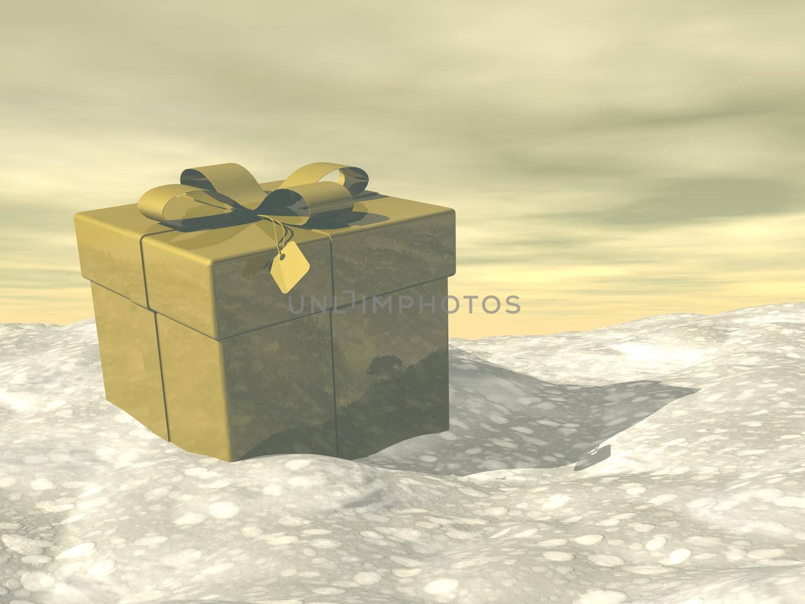 Golden gift - 3D render by Elenaphotos21