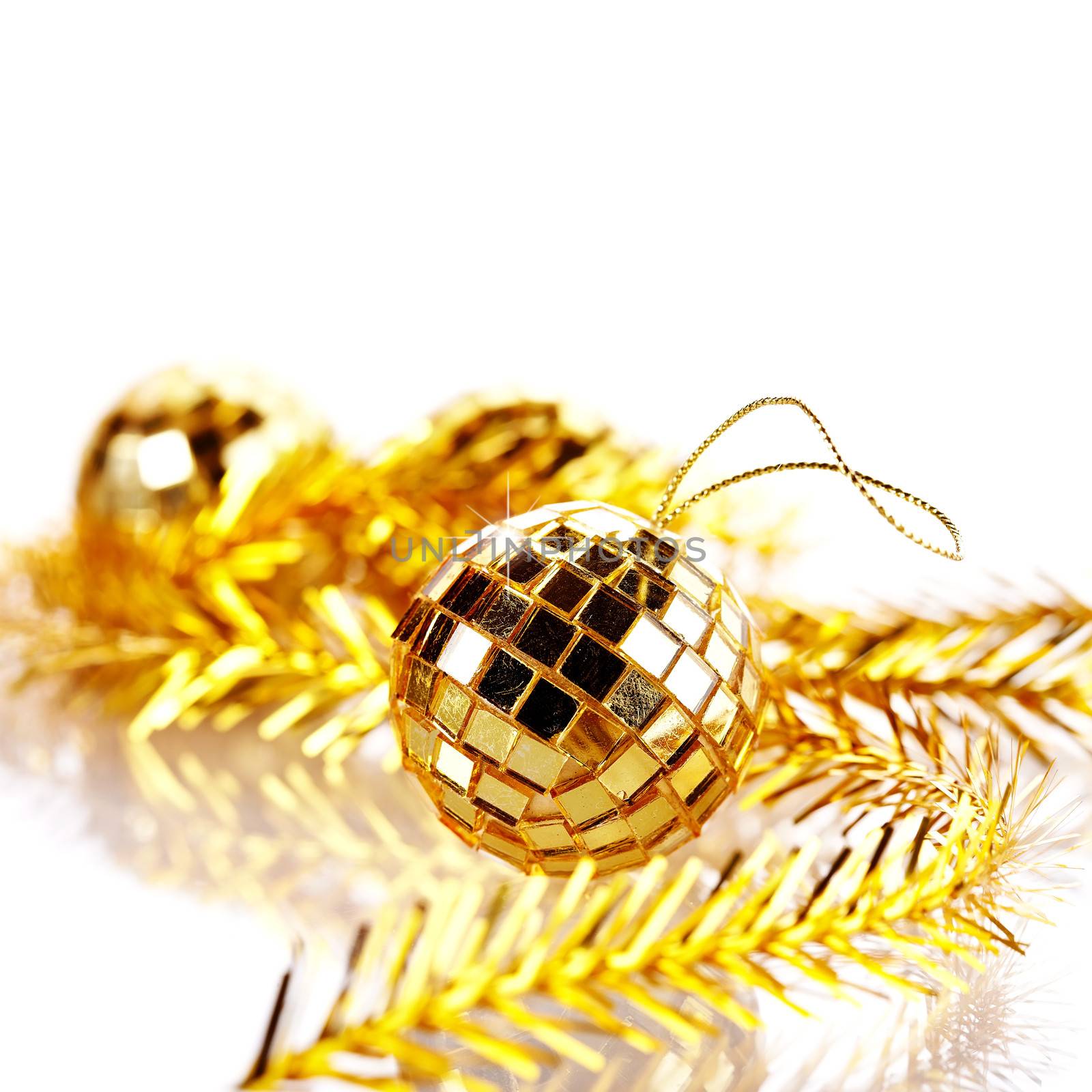 Mirror spheres. New Year's balls. Christmas tree decorations. Christmas jewelry.