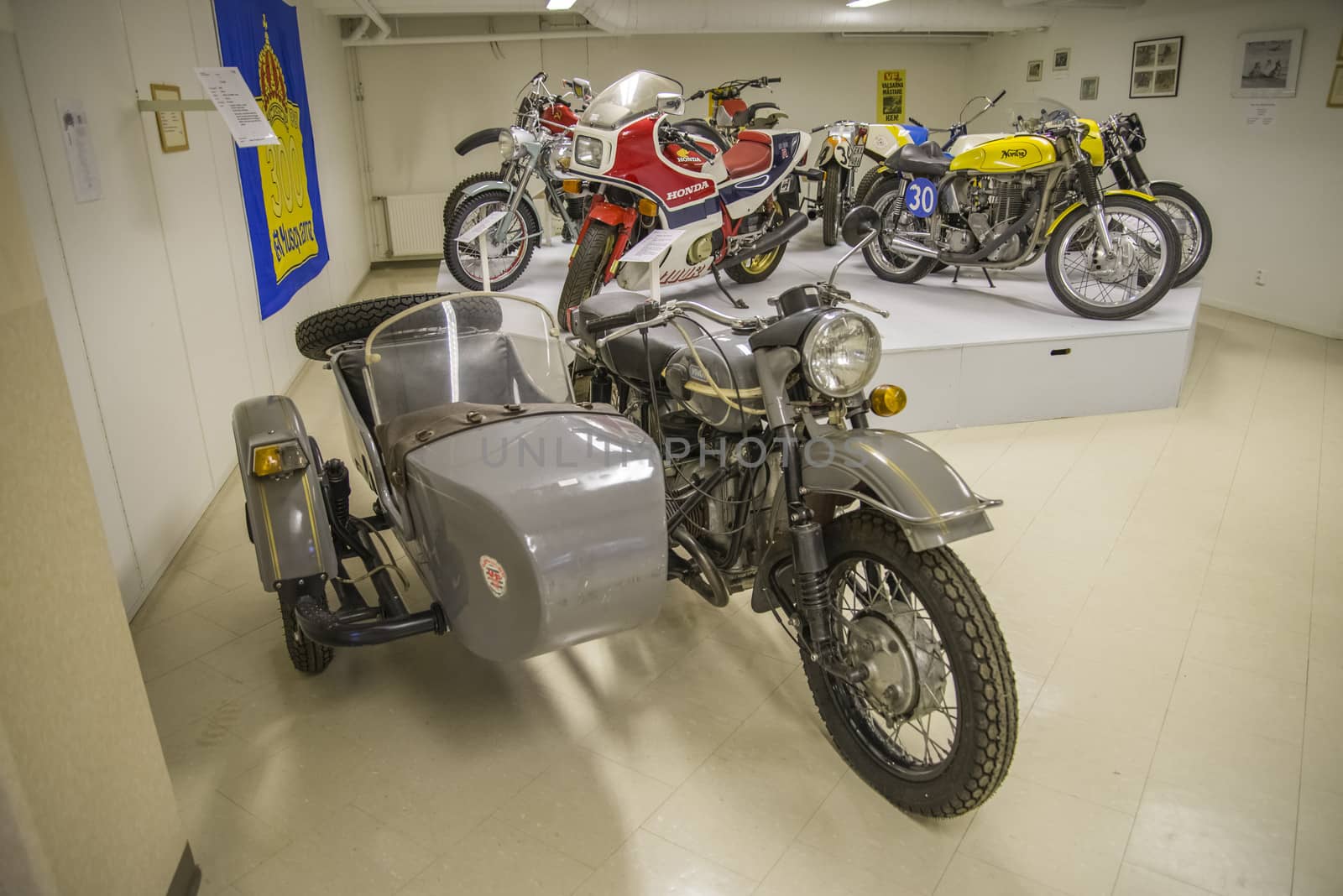 Russia, 1992 ural with sidecar. Engine: 649cc 40 hp, 4 gears forward, 1 back, speed 95 km / h. All the pictures are shot on Ed's motorcycle and Motor Museum in Ed, Sweden. Interesting museum, which is worth a visit.