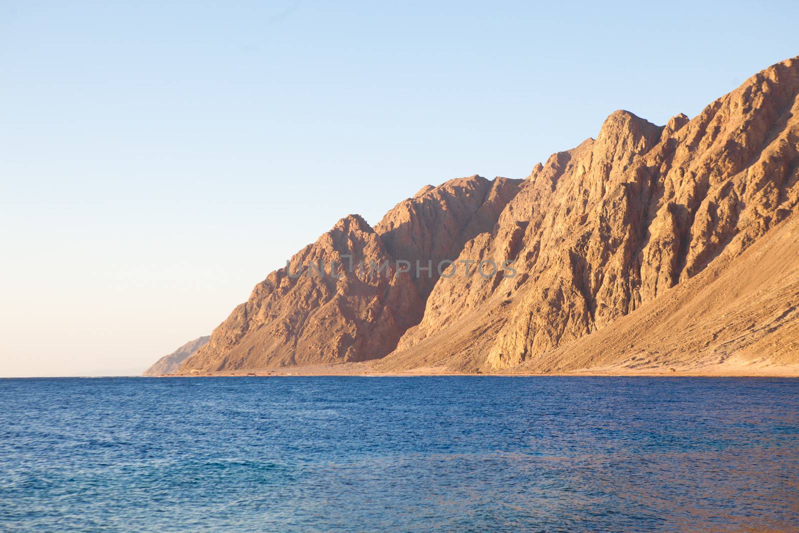 seascape and mountains