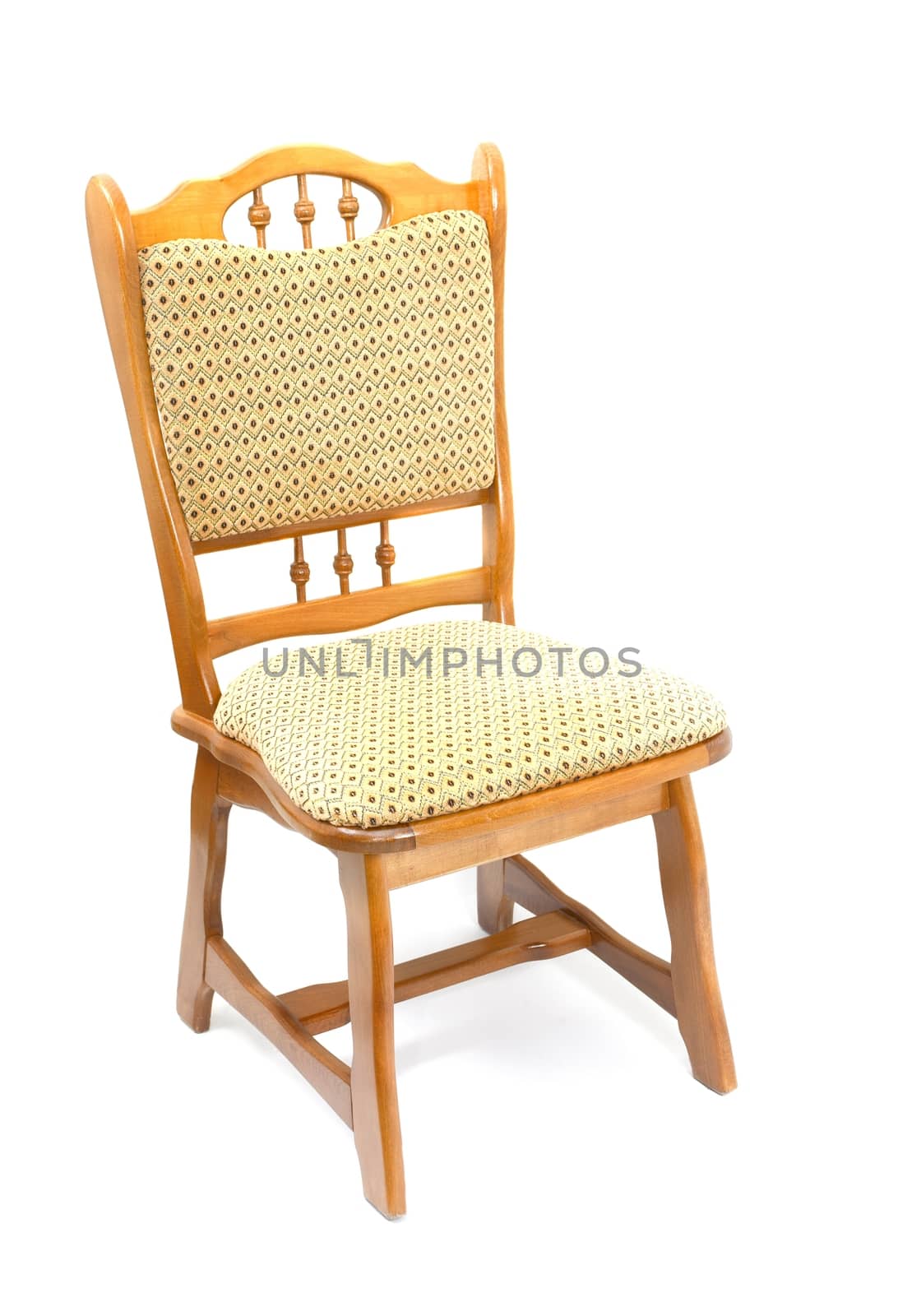 Wooden chair isolated on white background