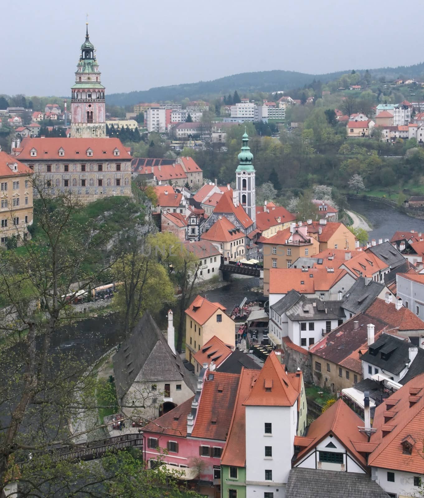 View of Cesky Krumlov, a small town in the south of the Czech Republic