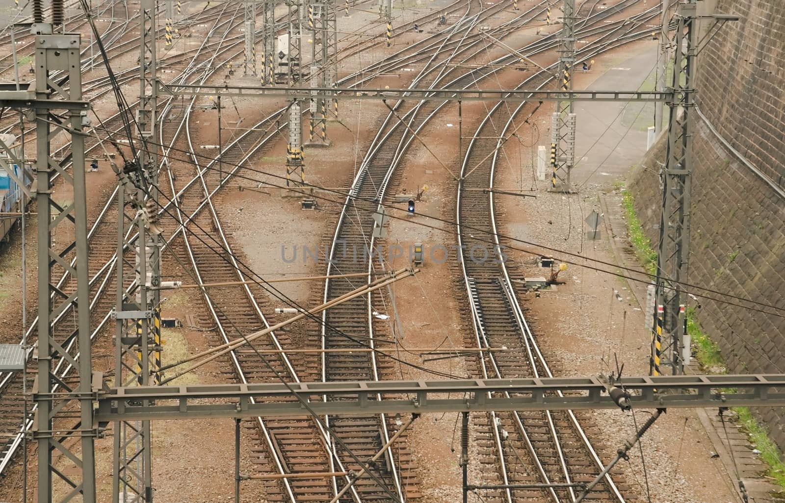 Background of railways suitable to the station