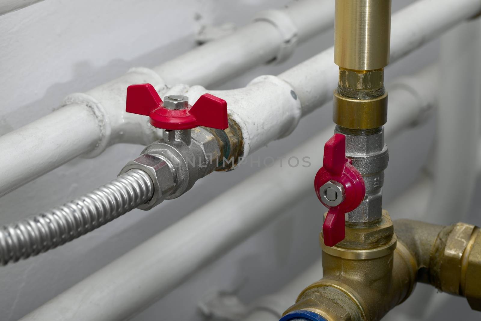 Pipes of a heating system