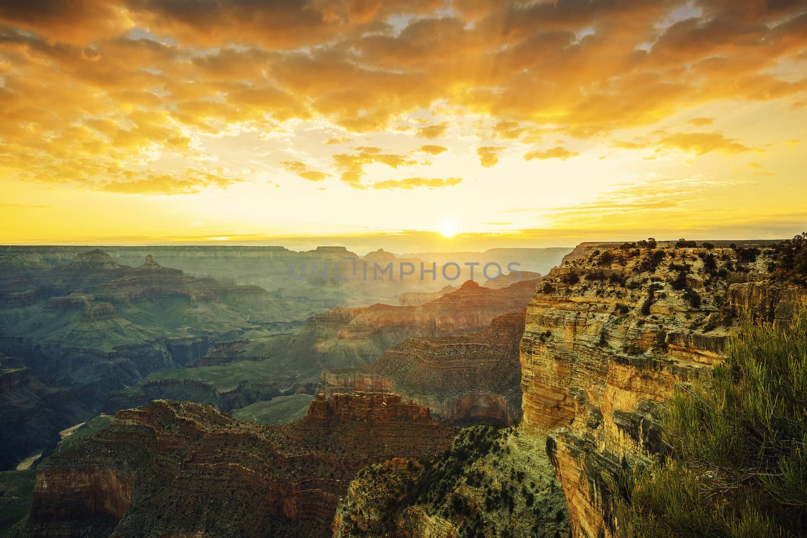 Beautiful sunset at Monument Valley, USA