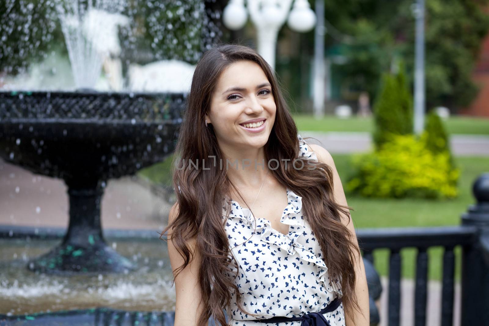 Portrait of beautiful woman outdoor